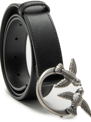 Pinko Leren riem zwart