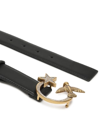 Pinko Leren riem zwart