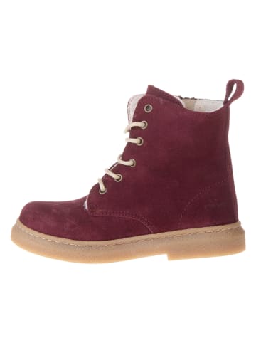 POM POM Leren winterboots rood