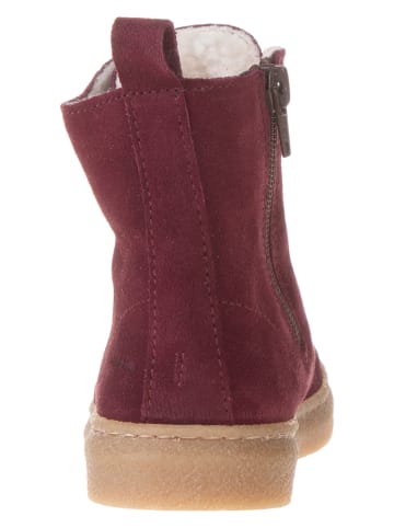 POM POM Leren winterboots rood