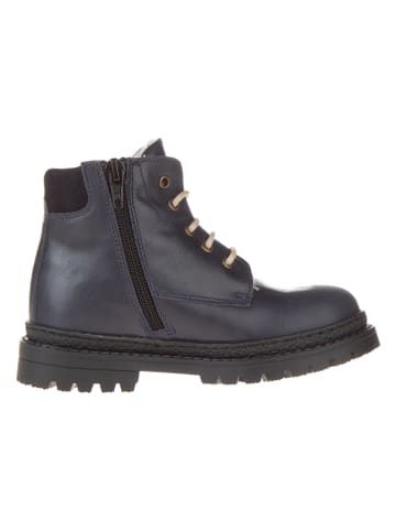 POM POM Leren winterboots donkerblauw