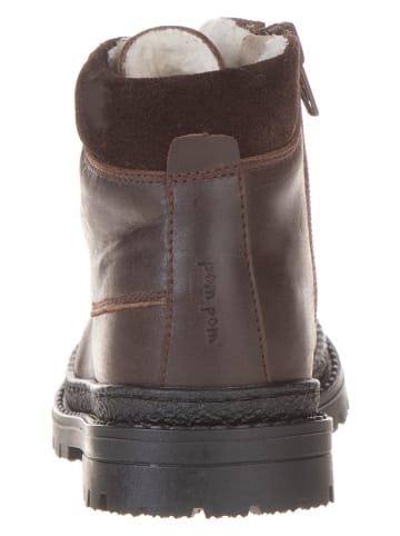 POM POM Leren winterboots bruin
