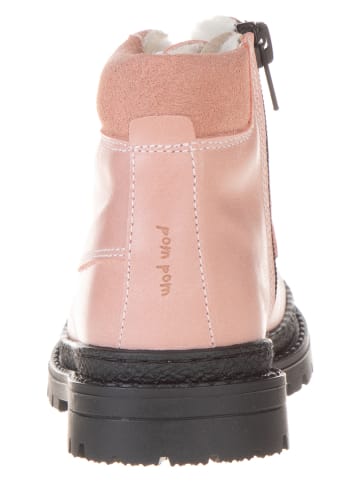 POM POM Leren winterboots lichtroze