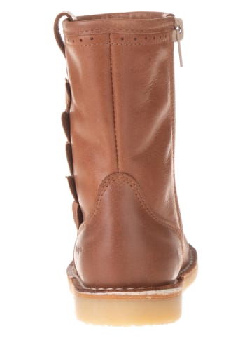 POM POM Leren winterboots lichtbruin