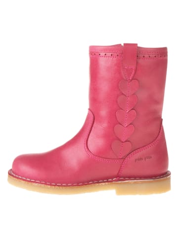 POM POM Leder-Winterstiefel in Pink