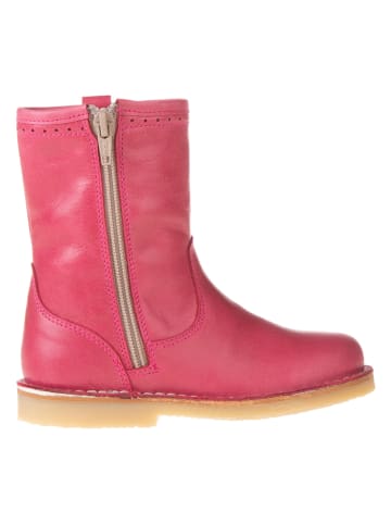 POM POM Leder-Winterstiefel in Pink