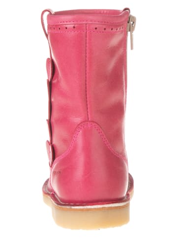 POM POM Leder-Winterstiefel in Pink