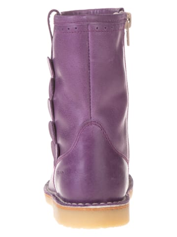POM POM Leren winterlaarzen violet