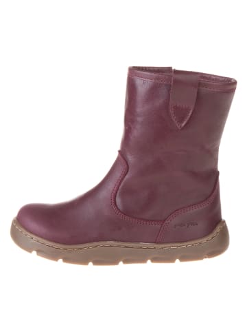 POM POM Leren barefootschoenen pruimkleurig