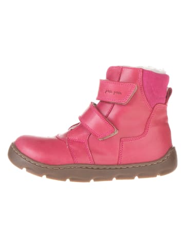 POM POM Leder-Winterboots in Pink