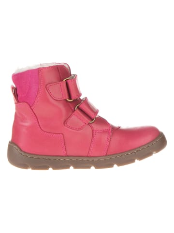 POM POM Leder-Winterboots in Pink