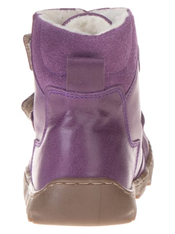 POM POM Leder-Barfußschuhe in Violett