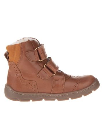 POM POM Leren winterboots in lichtbruin