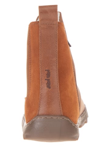 POM POM Leder-Barfußschuhe in Hellbraun