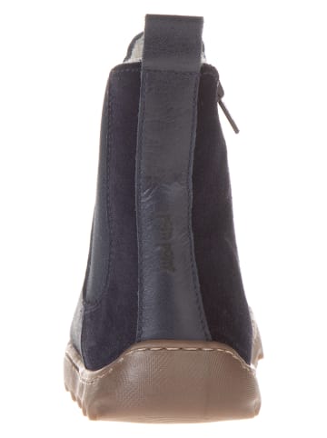 POM POM Leder-Barfußschuhe in Dunkelblau