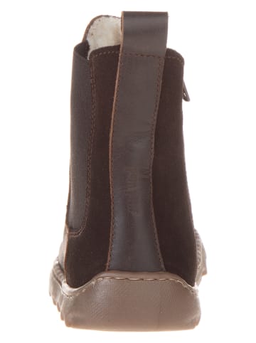 POM POM Leder-Barfußschuhe in Braun