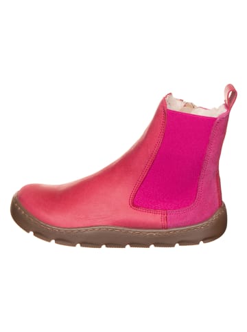POM POM Leder-Chelsea-Boots in Pink