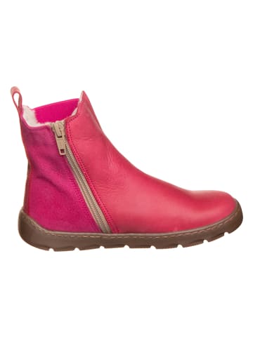 POM POM Leder-Chelsea-Boots in Pink