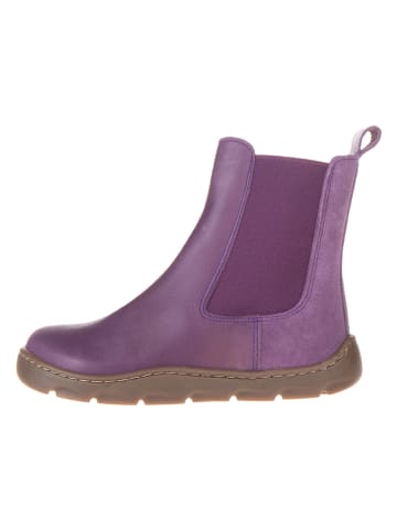 POM POM Leder-Barfußschuhe in Violett