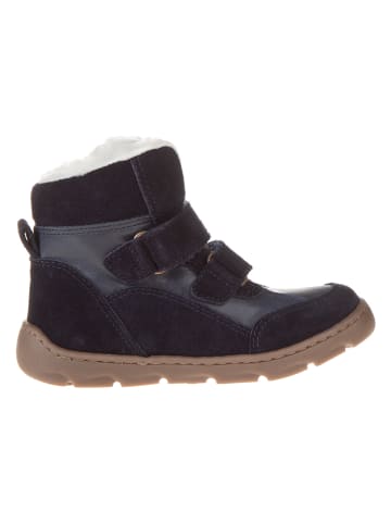 POM POM Leder-Barfußschuhe in Dunkelblau