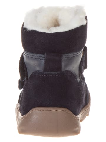 POM POM Leder-Barfußschuhe in Dunkelblau
