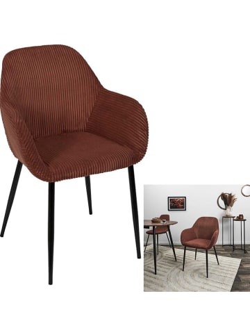 THE HOME DECO FACTORY 2-delige set: fauteuils rood/oranje - (B)59 x (H)85 x (D)55,7 cm