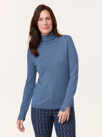EDITION Rollkragenpullover in Blau