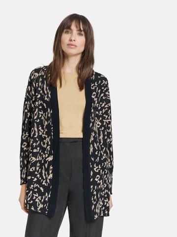 TAIFUN Cardigan in Schwarz/ Beige