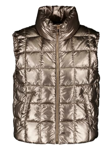 TAIFUN Doorgestikte bodywarmer bronskleurig