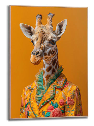 Orangewallz Gerahmter Kunstdruck "Giraffe"