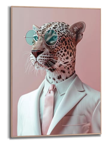 Orangewallz Druk artystyczny "Panther Portrait" w ramce