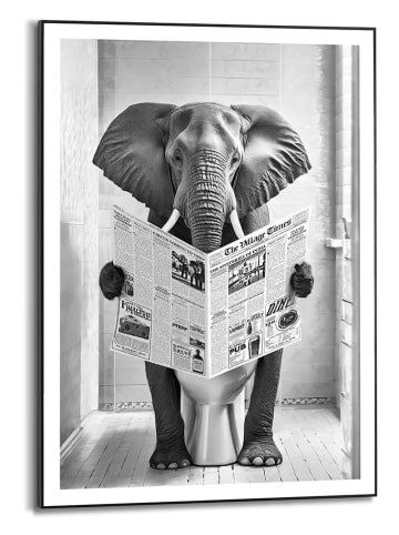 Orangewallz Gerahmter Kunstdruck "Elephant Toilet"