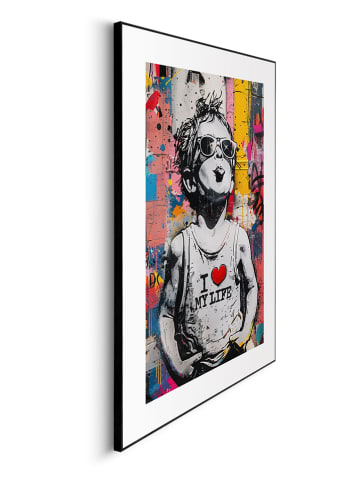 Orangewallz Ingelijste kunstdruk "Little Rebel" - (B)50 x (H)70 cm