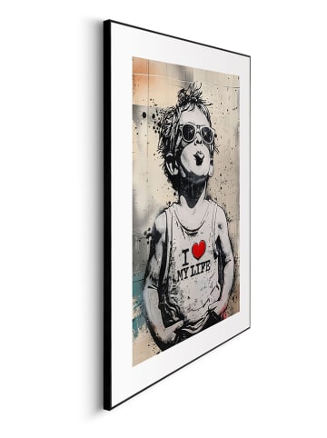 Orangewallz Ingelijste kunstdruk "Little Rebel" - (B)50 x (H)70 cm