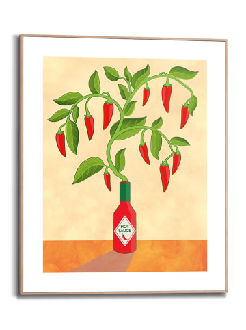 Orangewallz Druk artystyczny "Chilli Tree" w ramce - 40 x 50 cm