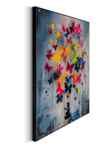 Orangewallz Druk artystyczny "Bright Butterflies" w ramce - 40 x 50 cm
