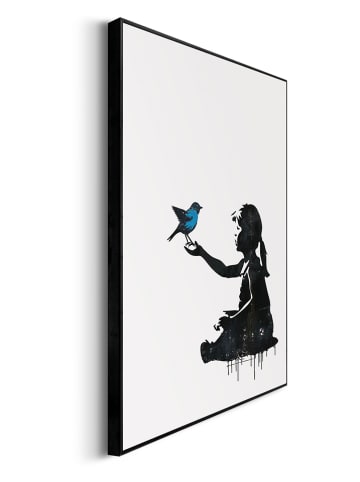 Orangewallz 3er-Set: Gerahmte Kunstdrucke "Girl Streetart"