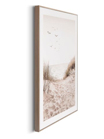 Orangewallz 4er-Set: Gerahmte Kunstdrucke "Beach Relax"