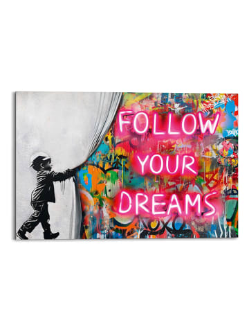 Orangewallz Kunstdruk "Curtain Boy" - (B)90 x (H)60 cm