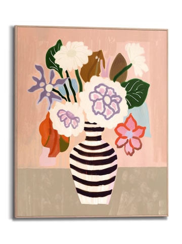Orangewallz Gerahmter Kunstdruck "Vase With Stripes"