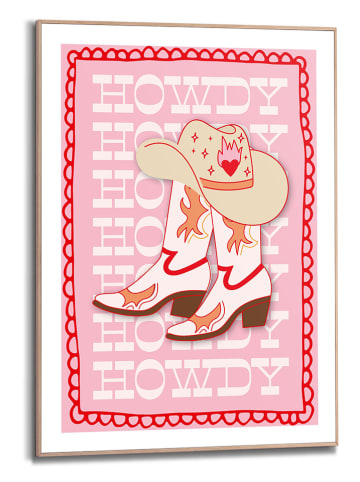 Orangewallz Ingelijste kunstdruk "Boots Howdy" - (B)50 x (H)70 cm