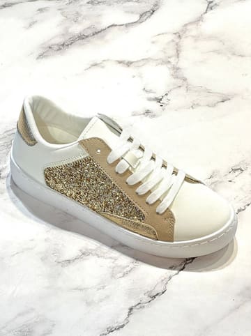 Poti Pati Sneakers "Poti Pati" goudkleurig/wit