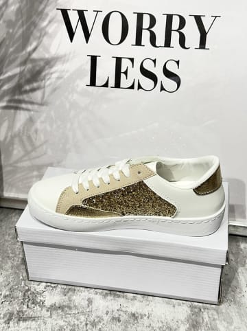 Poti Pati Sneakers "Poti Pati" in Gold/ Weiß
