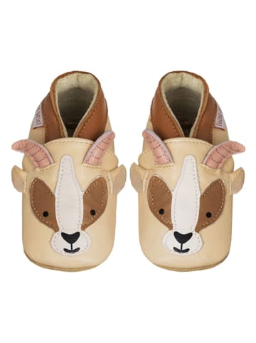 Lait et Miel Lammleder-Krabbelschuhe "Chamois" in Beige