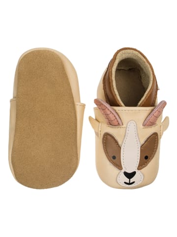 Lait et Miel Lammleder-Krabbelschuhe "Chamois" in Beige