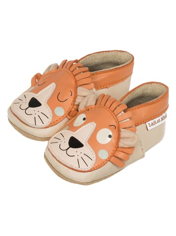 Lait et Miel Leren kruipschoenen "Lion" lichtbruin