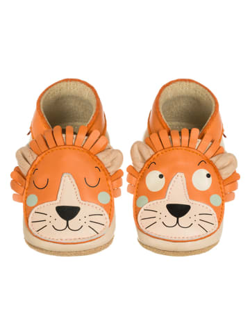 Lait et Miel Lammleder-Krabbelschuhe "Lion" in Hellbraun