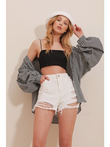 Trend Alacati Jeans-Shorts in Weiß