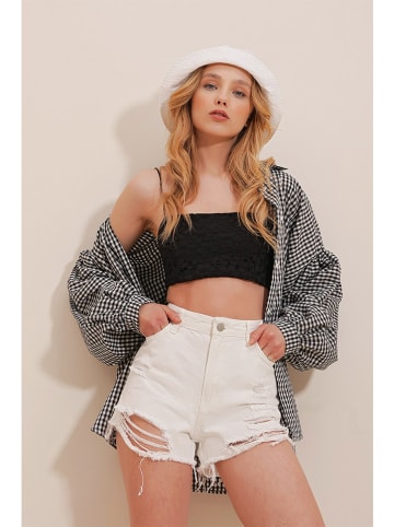 Trend Alacati Jeans-Shorts in Weiß