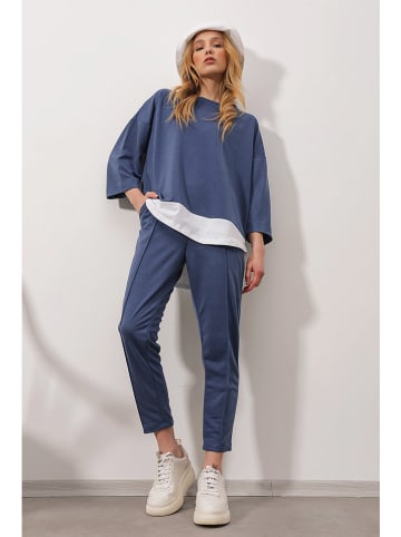 Trend Alacati 2-delige outfit donkerblauw